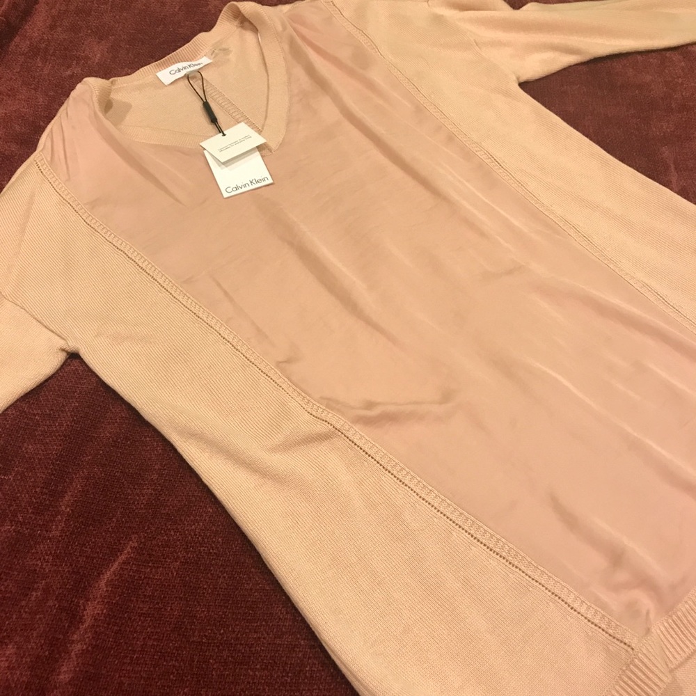 Calvin Klein blush sweater with tags still on